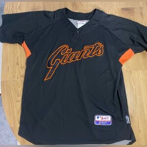 VINTAGE Black and Orange San Francisco Giants Baseball Jersey Authentic